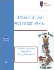 A9_Técnicas de Leitura &Pesquisa Documental.pdf