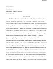 Connor Warmuth Judaism, From Religion to Radicialism Conference Paper with Notes and Quotes.docx