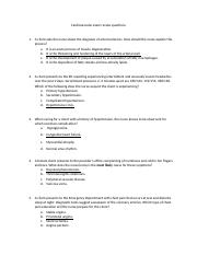 Cardiovascular exam review questions with answers .docx