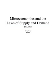 Microeconomics and the Laws of Supply and Demand