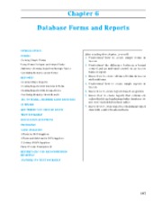 CHAPTER 6 Database Forms and Reports
