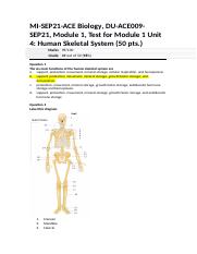 Module 1 Unit 4 - Human Skeletal System Test Answers.docx