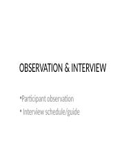 Definitions of Participant Observation, Interview Schedule & Content Analysis (1).pptx