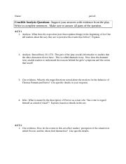 Crucible Reading Comprehension Questions new