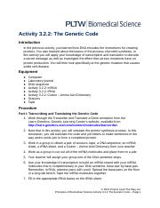 3.2.2 Genetic Code