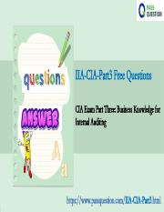 Free & Latest IIA-CIA-Part3 Questions and Answers.pdf