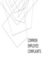 Common Employee Complaints Report.pptx