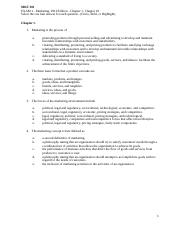 MKT 301 - Exam 1 - Version 2 - Chap 1 - Chap 10