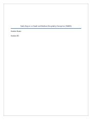 Study Report on Small and Medium Hospitality Enterprise.docx