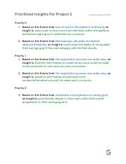 Google UX Design Certificate - Prioritized Insights for Project 3.pdf