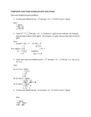 COMPOSITE FUNCTIONS EXAMPLES WITH SOLUTIONS