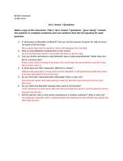 Copy of Act I, Scene 7 Questions