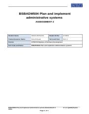 BSBADM504 Assessment 2 Tadas Motuzas.docx