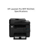 HP LaserJet Pro MFP M225dn Specifications.docx