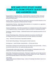 NCE AND CPCE STUDY GUIDE COMPLETE EXAM UPDATE QUESTIONS AND ANSWERS 2023.pdf