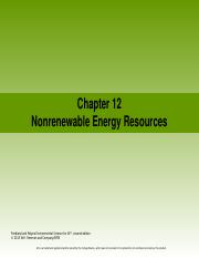 Chapter 12 Nonrenewable Resources