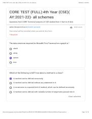 CORE TEST (FULL):4th Year (CSE)( AY:2021-22)- all schemes.pdf