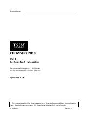 Chemistry 2018 Unit 4 KTT 5 - Question Book.pdf