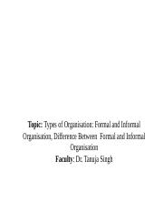 Types of Organisation Formal and Informal Organisation, Difference Between  Formal and Informal Orga