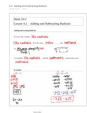 4.2 - Adding and Subtracting Radicals.pdf