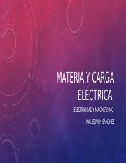 MATERIA Y CARGA ELECTRICA TIPOS DE MATERIALES .pptx