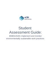 1 - BSBSUS401 Student Assessment Guide.docx