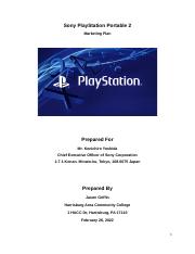 Sony PlayStation Portable 2 Marketing Plan - Jason Griffin.docx