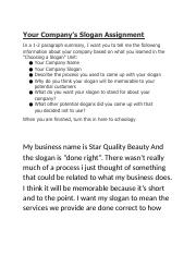 Copy of Your Company Slogan Assignment.docx