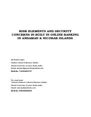 Summary of Risk Elements & Security concerns in Andaman & Nicobar Islands.docx