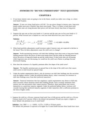 BS120 Principles of Finance ANSWERS TO "DO YOU UNDERSTAND?" TEXT QUESTIONS 