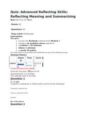 Quiz_ Advanced Reflecting Skills_ Reflecting Meaning and Summarizing.rtf