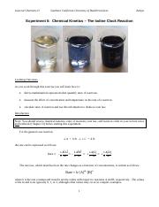Experiment 5 IODINE CLOCK Gen Chem II .pdf