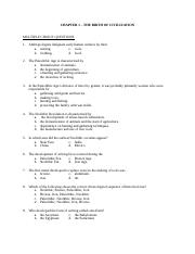 HIST 1111 Chapters 1, 2 & 3 Questions, Fall 2014