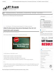 2018 Professional Education Reviewer Part 10_ 50 Questions with Answers - LE.pdf
