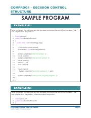 COMPROG1 - Sample Program - Control Structure - DECISION-CONTROL.pdf