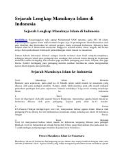 Masehi adalah indonesia bukti ke-13 bahwa islam sejarah masuk sekitar abad ke Penyebaran Islam