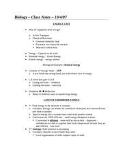 Class Notes - 10-4-07