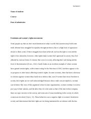 Feminism and women’s rights movements.docx