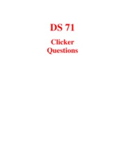 DS 71 iClicker Questions