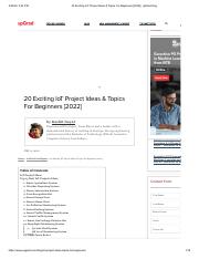 20 Exciting IoT Project Ideas & Topics For Beginners [2022] _ upGrad blog.pdf