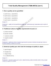 Total Quality Management (TQM) Solved MCQs  [set-1] McqMate.com.pdf