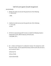 Half Life and Logistic Growth Assignment.pdf