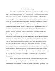 The Crucible Analytical Essay
