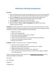 Reflection Writing Assignment-Updated.docx