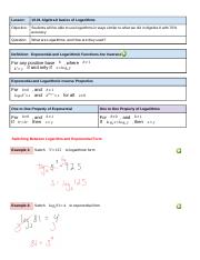 Trig 10-01 Algebra II Basics of Log.docx