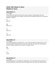 AVIA 300 Week 4 Quiz Midterm Quiz.docx