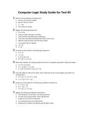 Computer Logic Study Guide for Test 5.pdf