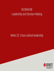 cross cultural leadership and decision making