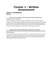 Cluster 1 - Written Assessment Task 1 Part A.docx
