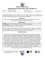 RPMS SY 2021.docx - RPMS SY 2021-2022 TEACHER REFLECTION FORM (TRF ...